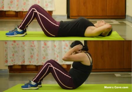 Mat exercise Crunches