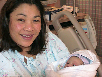 new mother post childbirth