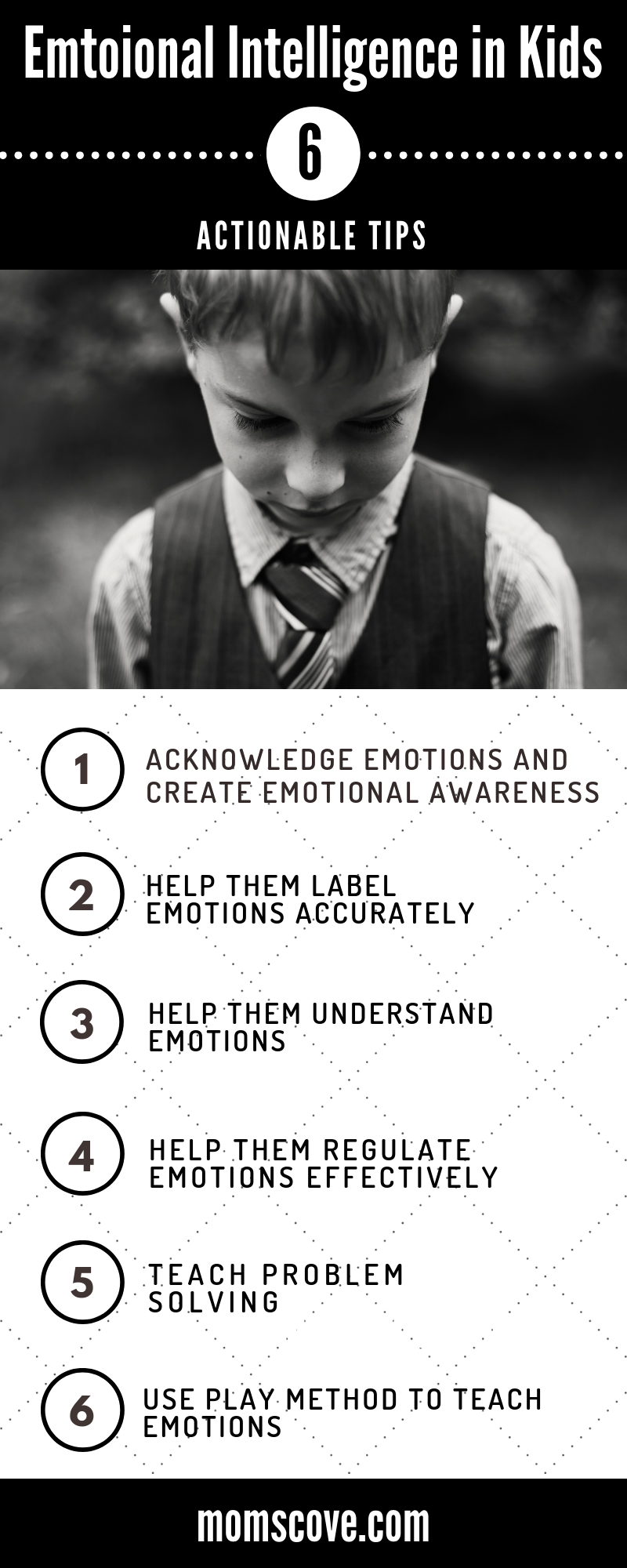 6 Actionable Tips to Increase Emotional Intelligence in Kids Infographic